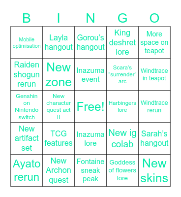 3.3 bingo Card