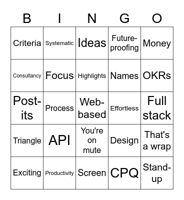 IP 2022 Bingo Card