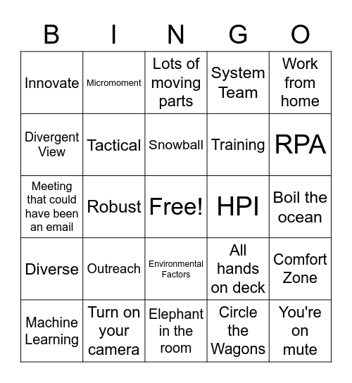 BSRO Collaboration Event - Fall 2022 Bingo Card