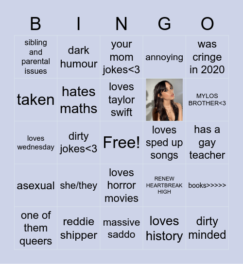 Sapphires bingo Card