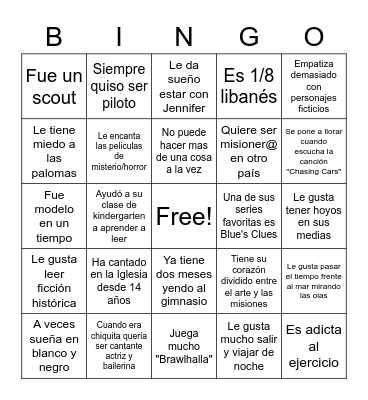 Friendsgiving Bingo Card