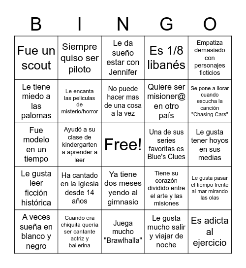 Friendsgiving Bingo Card