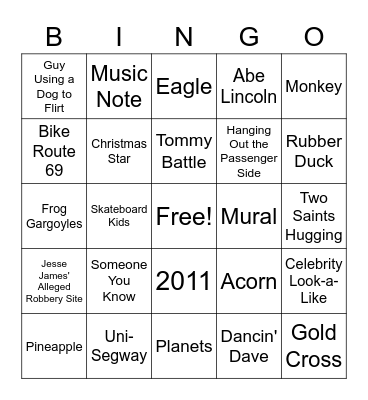 Rocket City Rover Bingo Card