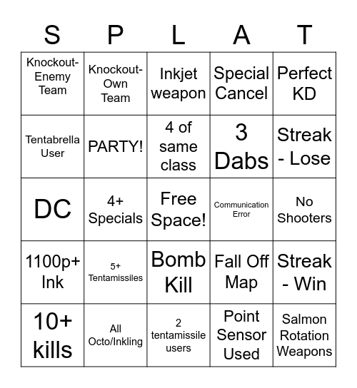 Splatoon 3 - Flip on how to get Bingo Card