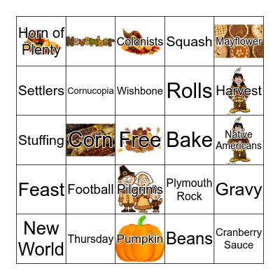 THANKSGIVING Bingo Card