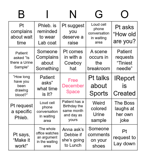 Christmas Bingo Card