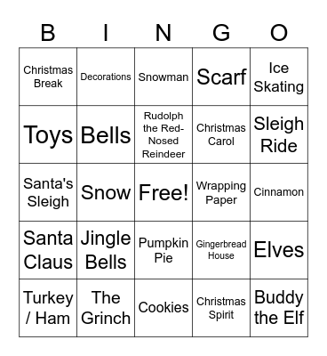 Positive Words Bingo Card