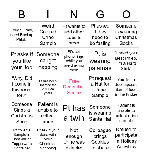 Christmas Bingo Card