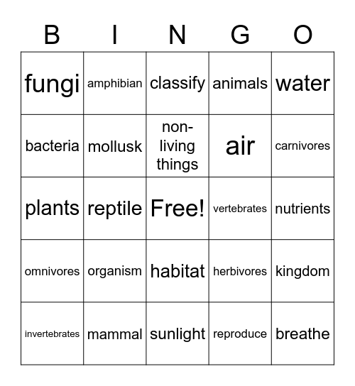 SCIENCE SIGHT WORDS Bingo Card