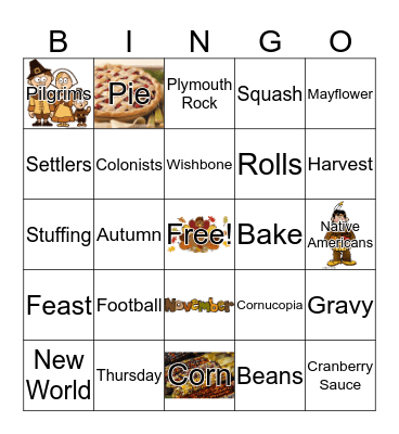 THANKSGIVING Bingo Card