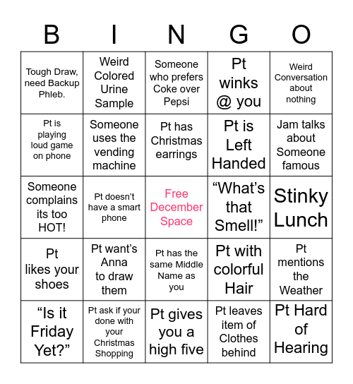 Christmas Bingo Card