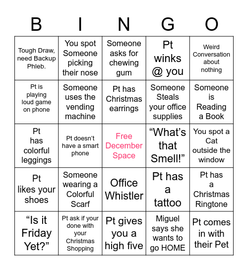 Christmas Bingo Card