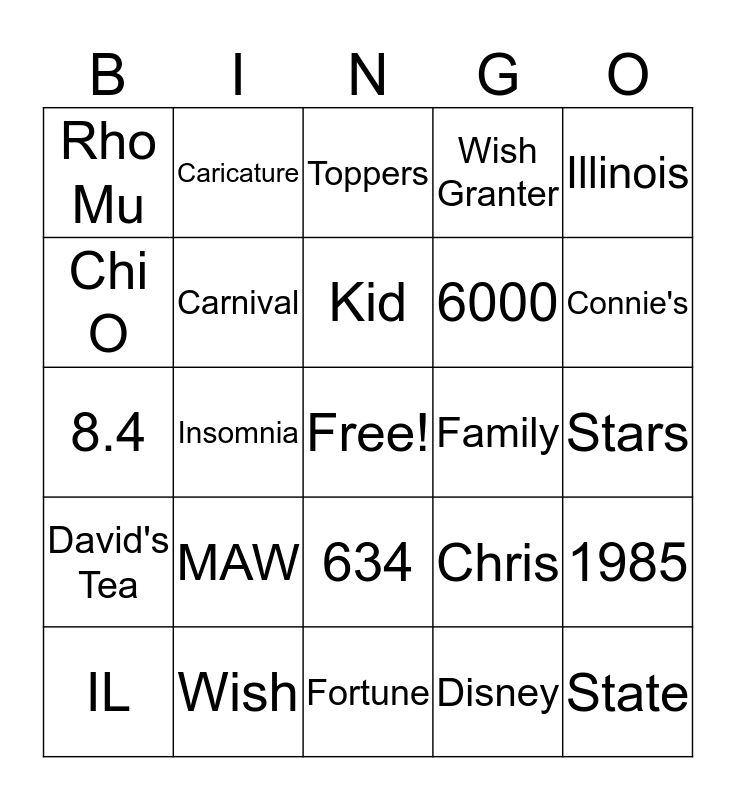 Wish Bingo