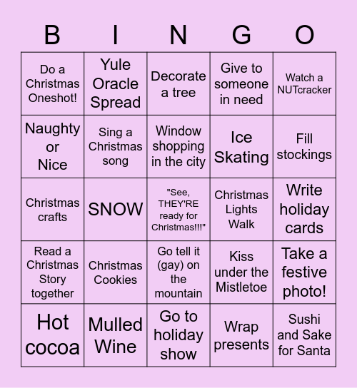 Christmas Bingo Card