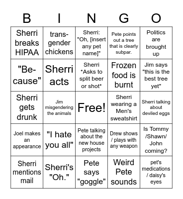 Tree Day Bingo Card