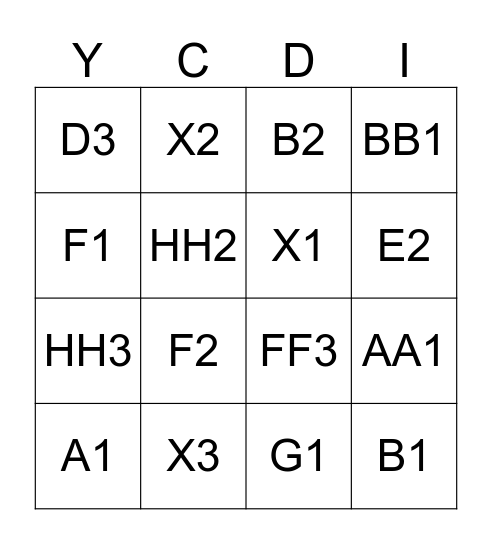 IXL * LANGUAGE/B Bingo Card