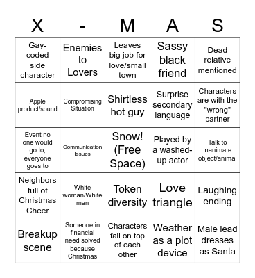 Christmas Movie Bingo Card