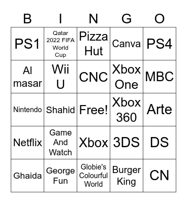 George Bingo Card