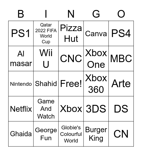 George Bingo Card