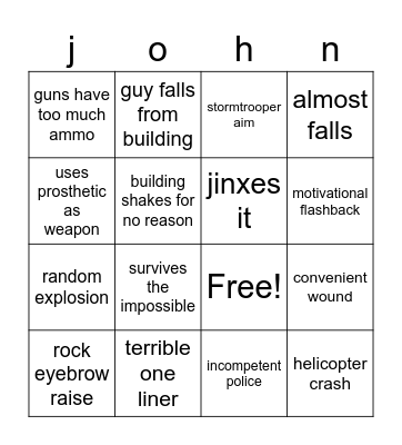 john skyscraper Bingo Card