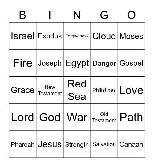 Sermon Bingo Card