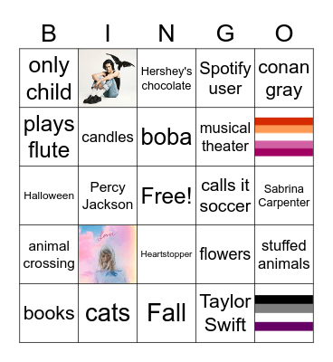 Maddies Bingo Card