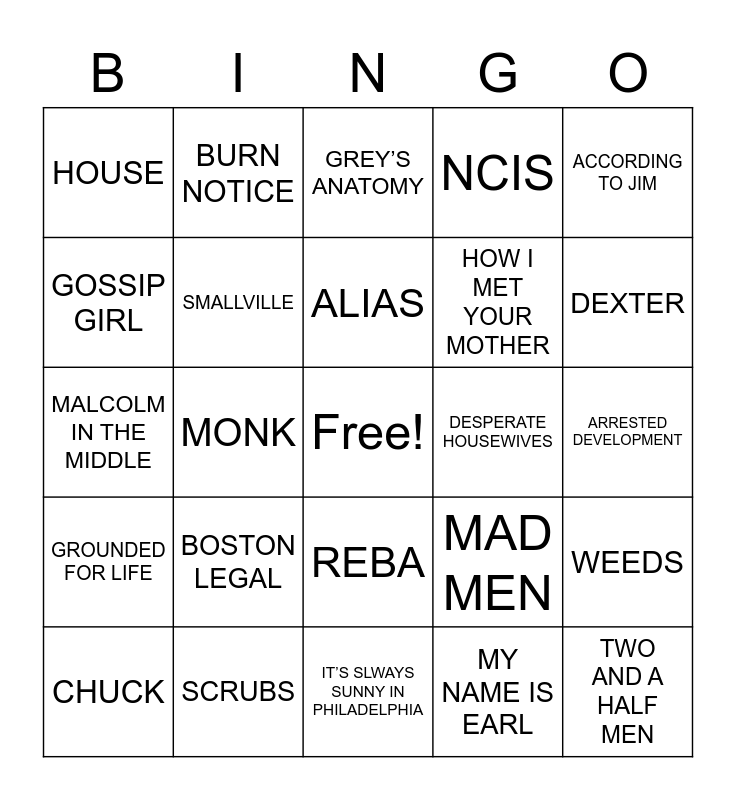 tv-theme-songs-2000-s-bingo-card