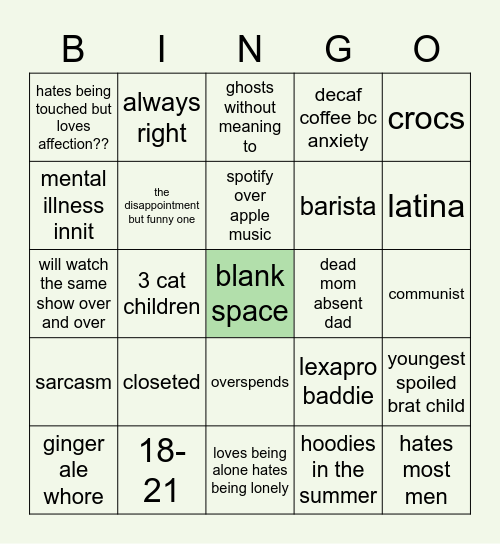 cowboylikecc Bingo Card