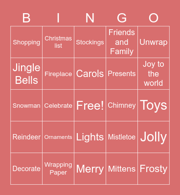 NetCompanies Christmas Bingo Card