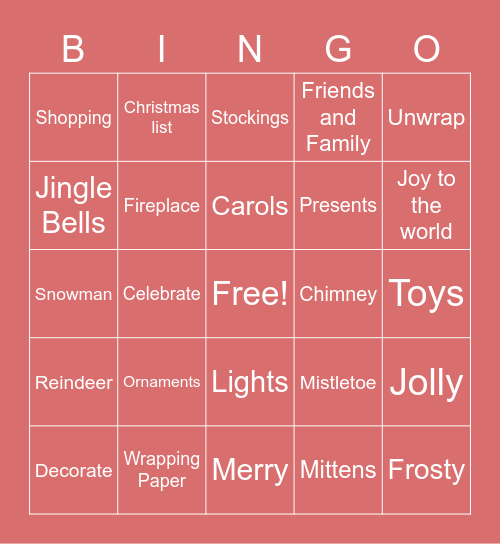 NetCompanies Christmas Bingo Card
