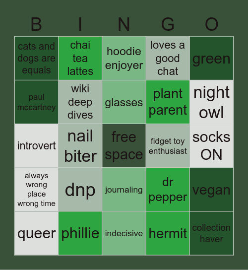 Hermie Bingo Card