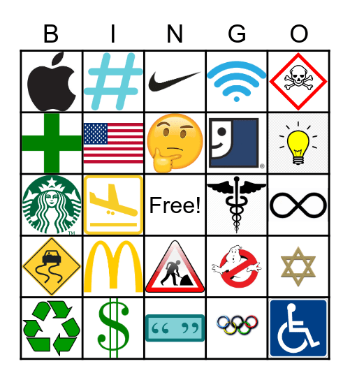 Symbol Bingo Card