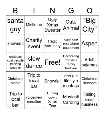 Falling for Christmas Bingo Card