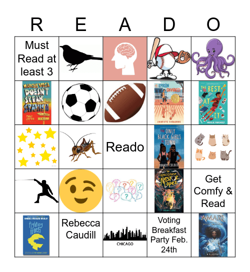 Rebecca Caudill Reado 2022 Bingo Card