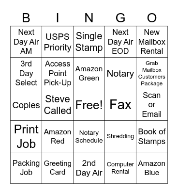 2022 TUPSS Bingo Bango Bingo Card