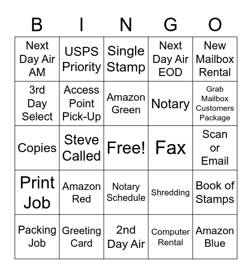 2022 TUPSS Bingo Bango Bingo Card