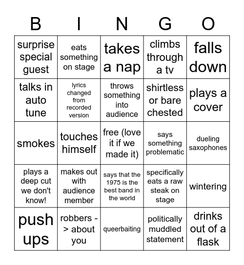 1975 bingo Card