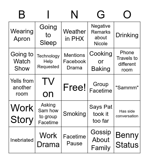 Beth Bingo Card