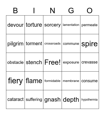 THoH 1-16 Bingo Card