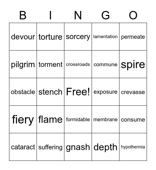 THoH 1-16 Bingo Card