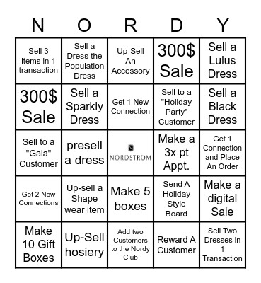 Holiday Bingo Card