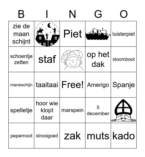 Sinterklaas Bingo Card