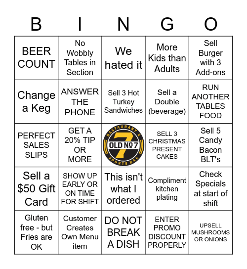 SERVER BINGO Card