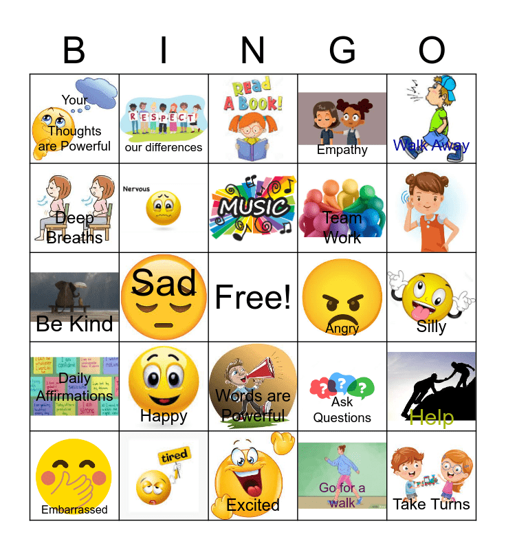 Being the Best Me I Can Be! Bingo Card