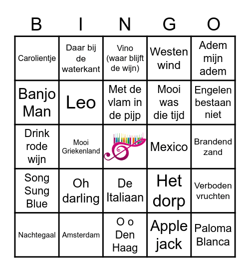 Oude jaars Bingo Card