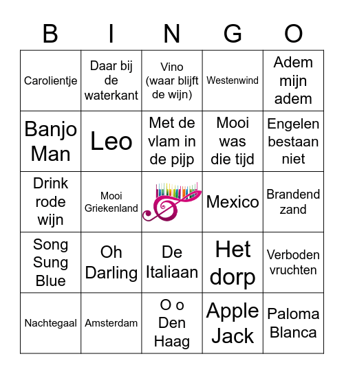 Oudejaars Bingo Card