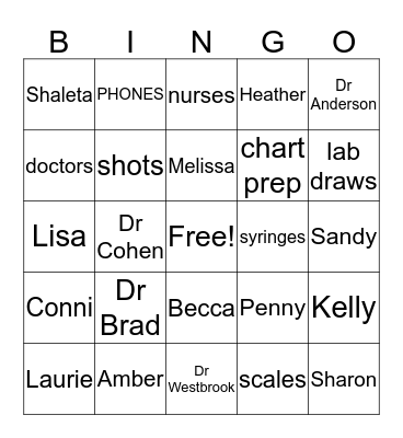 GCM Bingo Card