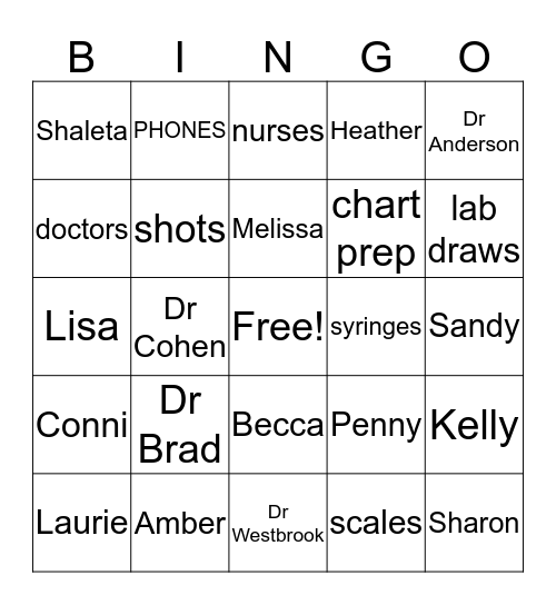 GCM Bingo Card