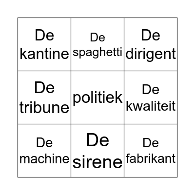 Spelling blok 3 les 4 Bingo Card