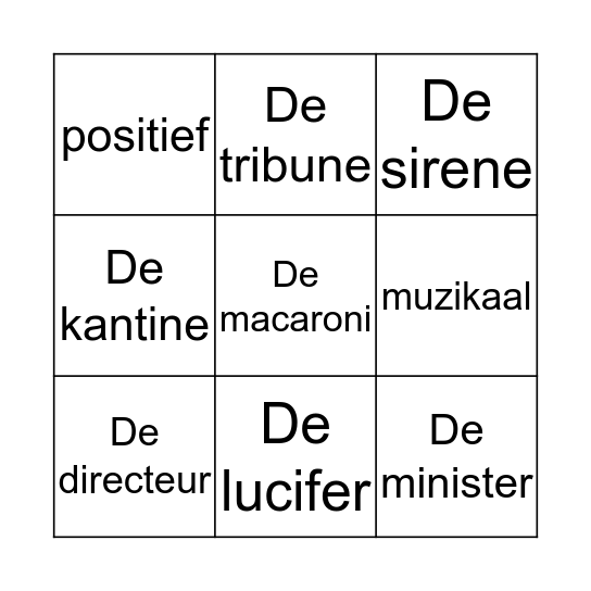 Spelling blok 3 les 4 Bingo Card